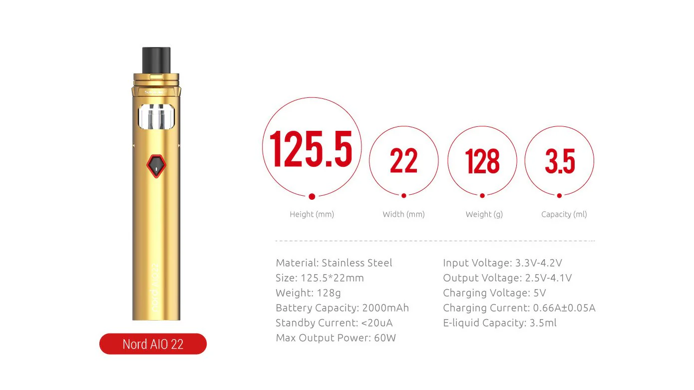 SMOK Nord AIO 22 Starterset - 2000mAh & 3,5ml - Image 10