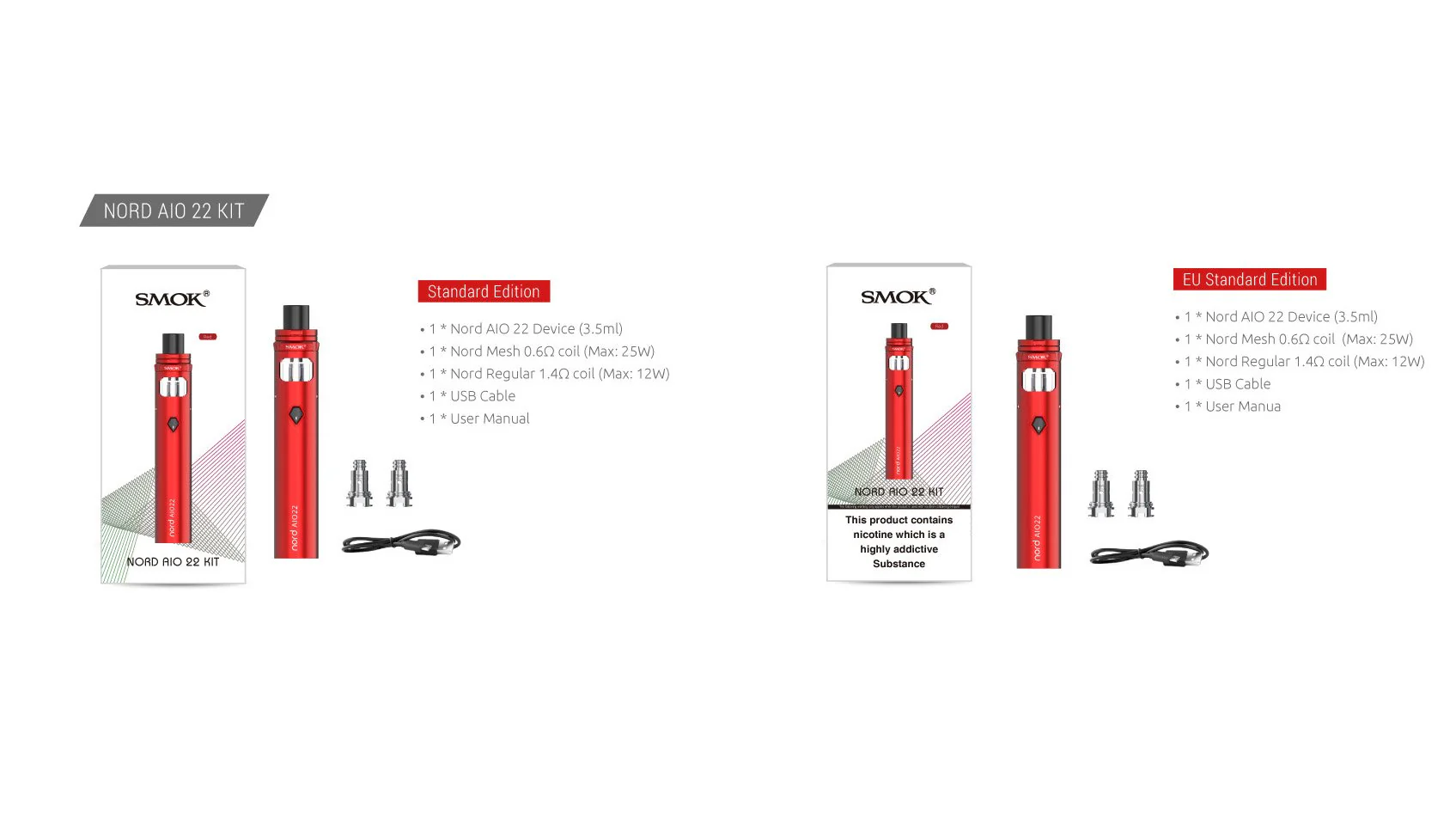SMOK Nord AIO 22 Starterset - 2000mAh & 3,5ml - Image 14