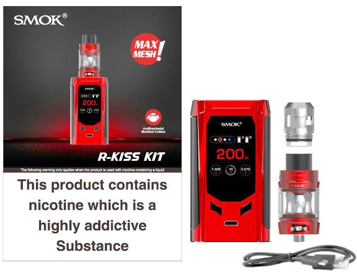 SMOK R-Kiss 200W Starter Kit mit 2ml TFV-Mini V2 Tank Verdampfer - Image 17